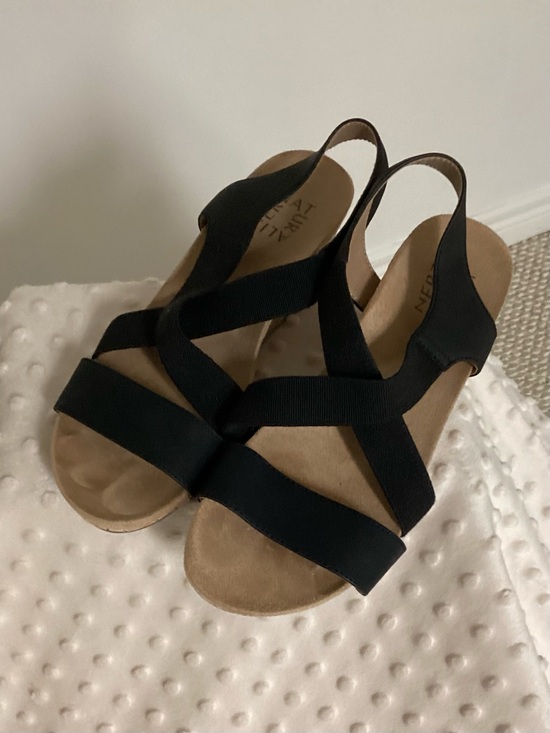 Naturalizer Shoes - Naturalizer Comfort Stretch Black Women's Slingback Sandals